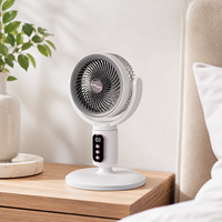 Ventilateur de sol silencieux sur pied, électrique, rechargeable 4000 mAh, pour chambre, 5 vitesses, minuterie 8h, affichage LED, télécommande intelligente