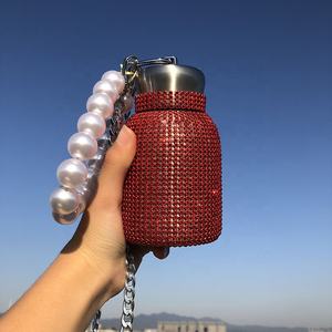 Tasse d'eau en acier inoxydable pour le ventre, 250 ml, très mignonne, grand flacon sous vide avec diamant - Product Image 2