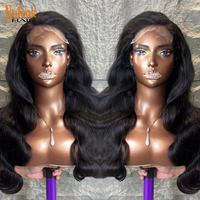 Pelucas de Cabello Humano Virgen Vietnamita al por Mayor, Ondulado Suelto, con Encaje Frontal, Sin Pegamento, Pelucas Frontales de Encaje HD 13x4 para Mujeres Negras