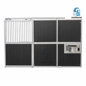Kit Prefabbricati <span class=keywords><strong>VSN</strong></span> per Stalle Portatili con Porta Scorrevole, Box per Cavalli Zincati per Facile Trasporto e Installazione - Product Image 4