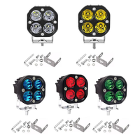 Lampe de travail à LED 40W 3 pouces jaune blanc étanche pour tout-terrain 4x4 Spot carré pour phares de voitures Accessoire