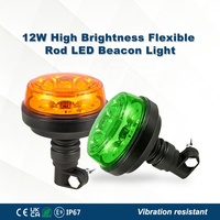 Nouvelle lampe de signalisation rotative à LED 12W 24V à 4 modes clignotants, directement de l'usine, pour tracteurs et véhicules tout-terrain, pour la sécurité