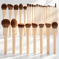 Set Kuas Lacquer untuk Salon dan Rias Studio, 30 Buah Kit Lengkap untuk Wajah, Mata, dan Bibir