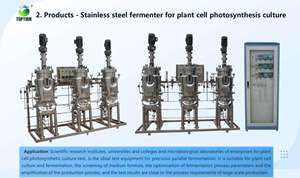Réservoir de fermentation culture cellulaire 10L 20L 30L 50L bioréacteurs fermenteurs de cellules de mammifères ADC équipement de fermentation norme GMP - Product Image 5