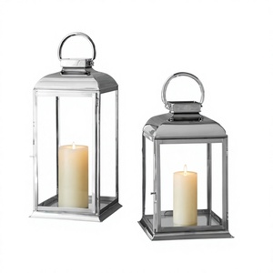 Farolillo Navideño Artesanal de Acero Inoxidable Plateado Brillante y Ecológico para Decoración de Iluminación en el Hogar y Bodas - Product Image 1