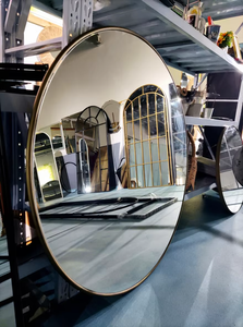 <span class=keywords><strong>Miroir</strong></span> <span class=keywords><strong>mural</strong></span> rustique à cadre en métal doré, <span class=keywords><strong>miroir</strong></span> rond <span class=keywords><strong>très</strong></span> <span class=keywords><strong>grand</strong></span> bord - Product Image 4