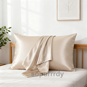 Ensemble Masque de Sommeil en Soie Tricotée Moderne avec Logo Personnalisé et Taie d'Oreiller - Anti-statique, Lavable, Anti-acariens pour Hôpitaux et Hôtels - Product Image 3