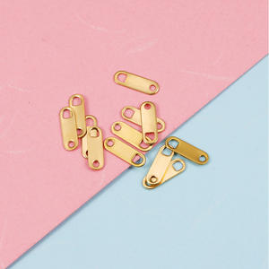 Dropshipping 5*10mm 18K Plaqué or Acier inoxydable Lunette Setting Trendy Tail Pendant Custom DIY Accessories Necklace Bracelet - Product Image 2