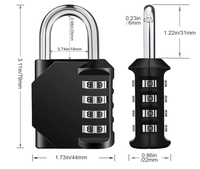 Candado con Combinación y Logotipo Personalizado, Candado de Seguridad de Aleación de Zinc con Código y Contraseña para Gimnasio, Maleta, Mochila, Gabinete, Puerta