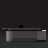 Meubles de bureau, nouveau modèle de bureau, table de luxe en forme de L, bureau de direction avec table latérale, noir