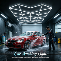 Lumière LED pour lavage de voitures facile à installer et à démonter, 6500K blanc, à intensité variable, personnalisable, pour atelier de lavage de voitures, hall d'exposition automobile