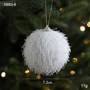 Bola de Navidad Personalizada Irrompible con Diseño de Logotipo, 8 cm, 3 Piezas por Caja, Bola de Navidad de Espuma Blanca, Adornos Colgantes para Árbol de Navidad - Product Image 3
