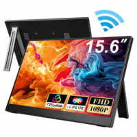 Moniteur portable sans fil de 15,6 pouces, connexion Wi-Fi, écran d'extension d'ordinateur portable FHD IPS/HDR