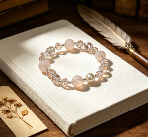 Pulsera Aurora <span class=keywords><strong>de</strong></span> Lujo Premium para Mujer, Inspirada en el Agua Burbujeante <span class=keywords><strong>de</strong></span> Durazno Vintage, con <span class=keywords><strong>Cristal</strong></span> <span class=keywords><strong>de</strong></span> Rosa Natural <span class=keywords><strong>de</strong></span> Madagascar y Cubo <span class=keywords><strong>de</strong></span> Azúcar - Product Image 3