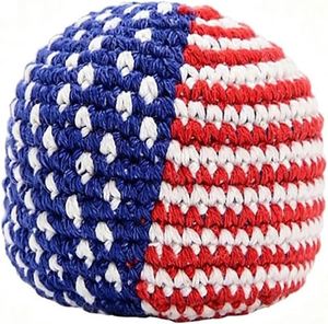 USA Flag Hand-Made Knitted Footbag Sack for Adults Professional Stars & Stripes Kick <b>Balls</b> <b>Exercise</b> Bag for Fitness - Product Image 2
