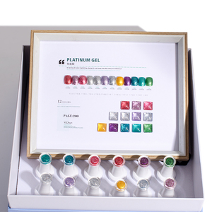 15毫升定制自有品牌素食美容美甲沙龙产品铂金闪光发光二极管紫外线指甲油美甲套装 - Product Image 4