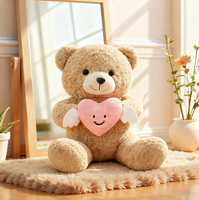 Cadeau de la Saint-Valentin, ours en peluche avec cœur, ours mignon en peluche pour petite amie, jouet en peluche en gros