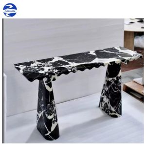 Calacatta <span class=keywords><strong>Volia</strong></span> Socle en Marbre Table Basse Napoleon Table Console en Marbre Noir Table d'Appoint Grand Marbre Antique Couloir Porche - Product Image 4