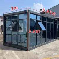 Casa Contenedor Prefabricada de 20 pies con Pared Panorámica de Cristal para Complejos Turísticos y Viviendas Familiares Modernas de Alquiler
