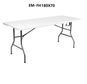 Table pliante en plastique robuste de 6 pieds, table de banquet en HDPE pour les fêtes, la restauration et les événements en plein air - Product Image 1