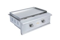 Gril Teppanyaki en Acier Inoxydable Série Elite, Composant de Cuisine Extérieure Intégrée Moderne et Haut de Gamme pour Station de Patio de Luxe