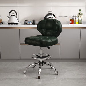 Tabouret de cuisine réglable avec dossier et repose-pieds, chaise de barbier pivotante pour usage commercial en <span class=keywords><strong>salon</strong></span> - Product Image 3