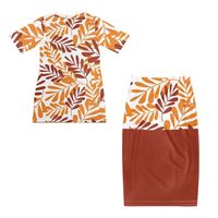 Robe samoane en feuilles de palmier, motif floral polynésien, vêtements d'église insulaires, personnalisez vos motifs, ensemble 2 pièces, robe formelle samoane pour femme