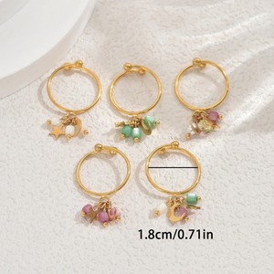 Women's Geometric Star Moon <b>Open</b> <b>Ring</b> With Bead Setting Index Finger Jewelry Gift - Product Image 4