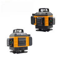 Niveau laser industriel 4D 16 lignes 360 degrés haute précision avec trépied, auto-nivelant, batterie Li-ion, ligne verte