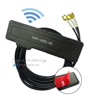 Câble Rg174 personnalisé 3M Montage adhésif Combiné Halow 2.4G 4G Lte Mimo Gps 3 en 1 WIFI 6e*2 Antenne externe pour extérieur
