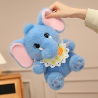 Schattig zittend olifant knuffeldier met fruit-slab, pluizig, grote oren, baby olifant knuffel voor kinderen, verjaardag, feestdag cadeau