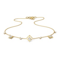 Colliers en gros, étoiles scintillantes, collier en laiton fin, bijoux en or brésilien, tendance, luxe, or