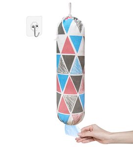 Large Reusable Hanging Trash Bag Organizer Plastic Bag Storage Dispenser Grocery Plastic Holder with Hook