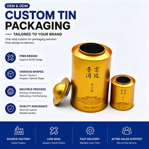 Caja de Metal Redonda para Té con Impresión de Logotipo Personalizado, Caja de Regalo de Hojalata para Envasado de Té de Hojas Sueltas, ODM OEM Disponible - Product Image 1