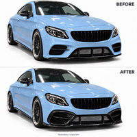 Pare-chocs avant pour Mercedes Benz W205 C63 C63s C43 Coupé Berline, Spoiler de pare-chocs arrière, Diffuseur en fibre de carbone, Kit carrosserie
