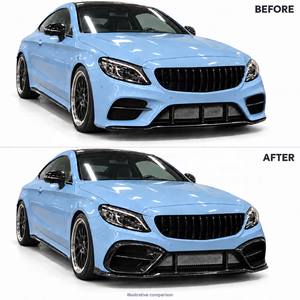 Paraurti Anteriore per <span class=keywords><strong>Mercedes</strong></span> <span class=keywords><strong>Benz</strong></span> <span class=keywords><strong>W205</strong></span> C63 C63s C43 Coupé Sedan, Spoiler Posteriore, Diffusore in Fibra di Carbonio, Kit Carrozzeria - Product Image 6