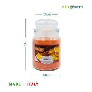 Scented Glass Jar <b>Candles</b> 510g Spiced Orange Scent 3 <b>Large</b> Jars Made In Italy - Product Image 2