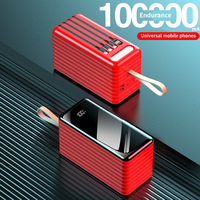 Neue 100000mAh Hochkapazitäts-Powerbank mit Spiegel, Schnellladung, Integriertem Kabel, Zwei-Wege-PD22.5W Multi-Port-Ladegerät und LED
