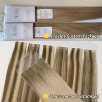 Extensions de cheveux à bandes invisibles Fasimei, cheveux humains Remy indiens européens, couleur injectée, invisibles, liées à la main, semi-invisibles