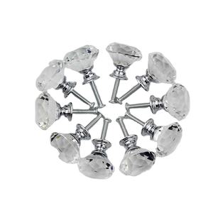 أثاث ذو جودة عالية على الطراز الحديث ، 30 مقابض زجاجية لغرفة النوم ، مقبض درج Diamante - Product Image 4