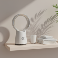 Ventilateur intelligent 2-en-1 : ventilateur de bureau sans pales, ventilateur tour silencieux à oscillation, purificateur d'air, moteur sans balais, compatible Tuya