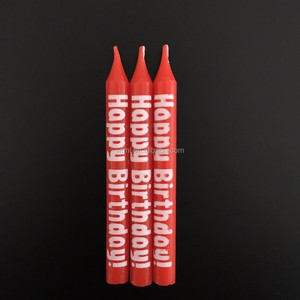 Candele a Bastoncino Sottili Personalizzate per Decorazione Casa, <span class=keywords><strong>Compleanno</strong></span>, Festa, in Cera di Paraffina Fatte a Mano con Scritte Stampate - Product Image 2