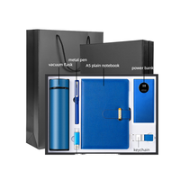 Ensemble cadeau 6-en-1 : Power Bank 10000 mAh, porte-clés, carnet A5 et stylo, clé USB 32 Go et gourde isotherme
