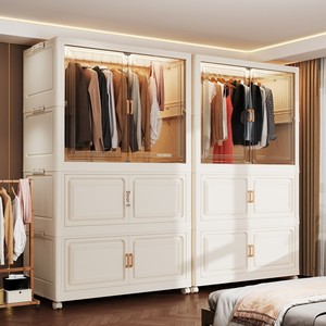 Armadio per la conservazione di vestiti per neonati e bambini, extra large, rinforzato, semplice, per <span class=keywords><strong>camera</strong></span> <span class=keywords><strong>da</strong></span> <span class=keywords><strong>letto</strong></span>, con ruote, per snack e giocattoli - Product Image 3