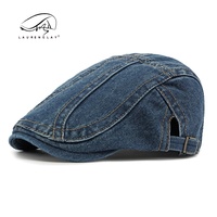 Gorra de hombre y mujer de PU con efecto lavado, transpirable, estilo coreano, vintage, artística, para primavera/otoño, gorra casual con visera de pato.