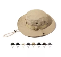 Chapeau de pêche à large bord avec cordon de protection, idéal pour la chasse, le cyclisme et l'usage quotidien, coloris tendance néon orange et vert