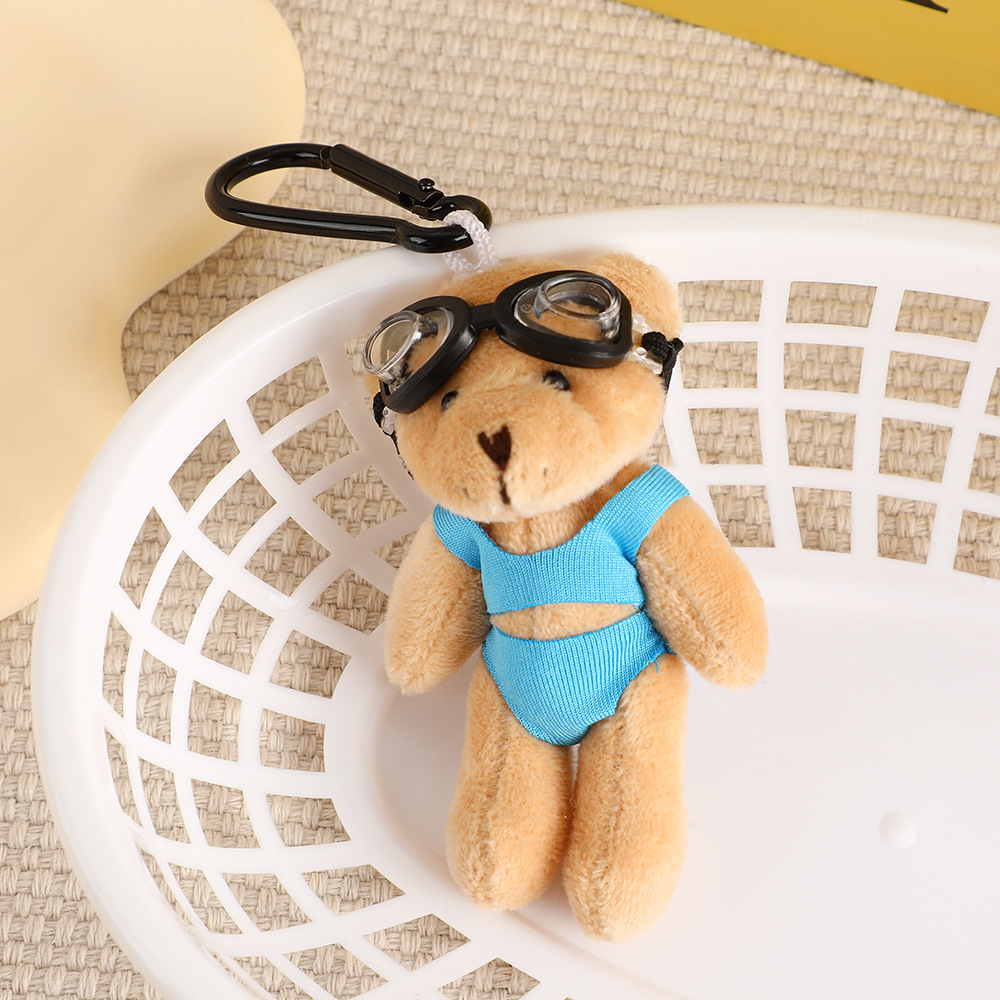 พวงกุญแจตุ๊กตาหมีสีฟ้า