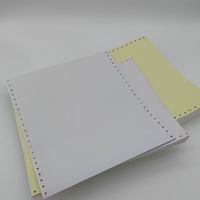 Rollo de Papel Continuo NCR Personalizado OEM, Juego de 2/3/4 Partes, Multicolor Azul, Formularios para Impresora de Facturas, Marca Huabao