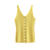 Gilet en tricot coréen pour femme, design luxueux, cachemire, hiver, décontracté, boutonné