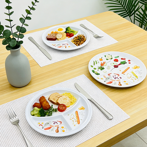 Assiette divisée en mélamine de qualité alimentaire de 8,5 pouces pour une alimentation équilibrée, assiette pour <span class=keywords><strong>la</strong></span> gestion nutritionnelle des enfants - Product Image 4